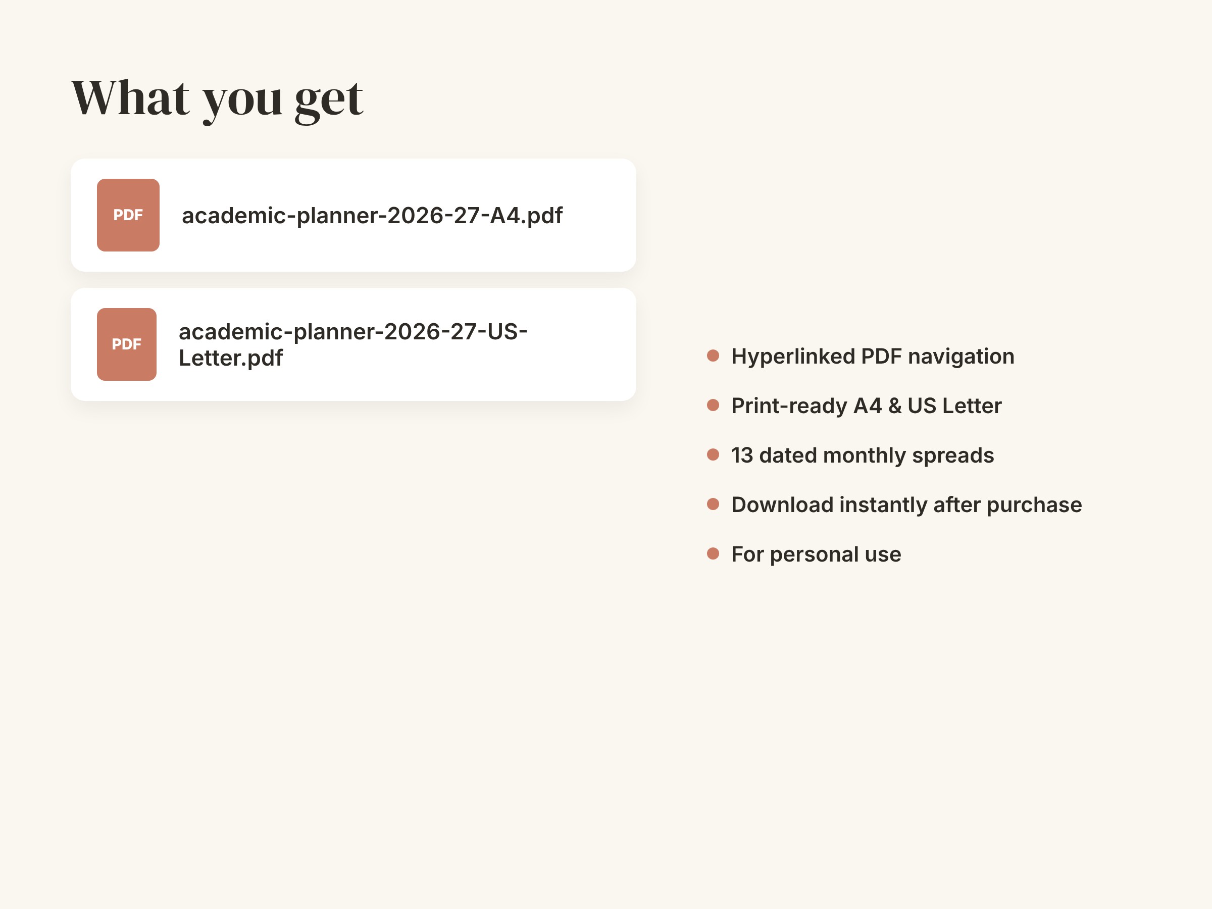 2026-27 Academic Planner - Hyperlinked Digital Student Planner, Printable A4 & US Letter PDF, image 3